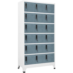 vidaXL Armoire à casiers Gris clair et gris foncé 90x40x180 cm Acier - TU