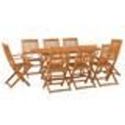 vidaXL Ensemble à manger de jardin 9 pcs bois massif d'acacia - TU