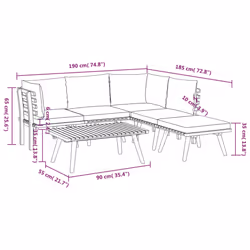 VidaXL 3087005 ensemble de meubles de jardin - Vue supplémentaire 8