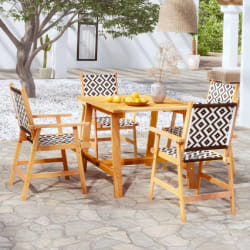 vidaXL Ensemble à manger de jardin 5 pcs Bois d'acacia solide