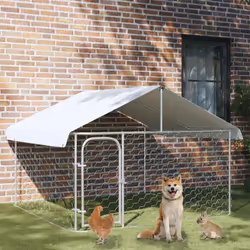 Description générale Offrez sûreté, sécurité et confort à votre chiot avec ce chenil d'extérieur polyvalent. Idéal pour le je ...