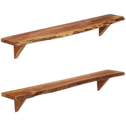 vidaXL Étagères murales 2 pcs 110x20x18 cm bois massif d'acacia