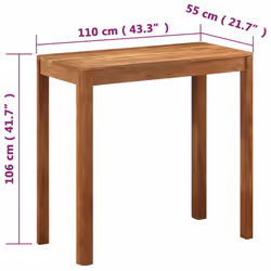 VidaXL 337835 table de cuisine et de salle à manger - Vue supplémentaire 8
