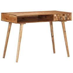 Bureau 110x50x76 Cm Bois D'Acacia Massif Vidaxl