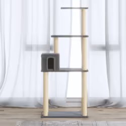 Cet arbre à chat est le refuge idéal pour que vos chats puissent gratter, grimper, se percher, se cacher et se reposer. Il do ...