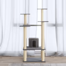 Cet arbre à chat est le refuge idéal pour que vos chats puissent gratter, grimper, se percher, se cacher et se reposer. Il do ...