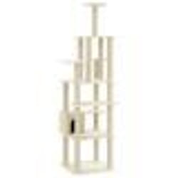 vidaXL Arbre à chat avec griffoirs en sisal Crème 183 cm