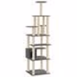 vidaXL Arbre à chat avec griffoirs en sisal Gris foncé 183 cm