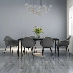 Vidaxl - Chaises à manger lot de 6 gris pp