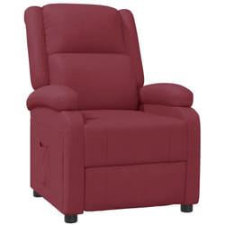 Fauteuil Inclinable Rouge Bordeaux Similicuir Vidaxl