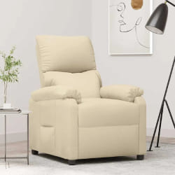 vidaXL Fauteuil inclinable - Crème