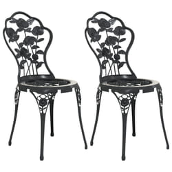 VidaXL 317750 chaise d'extérieur Terrace Fonte d'aluminium, Fonte Noir