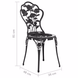 VidaXL 317750 chaise d'extérieur Terrace Fonte d'aluminium, Fonte Noir - Vue supplémentaire 7