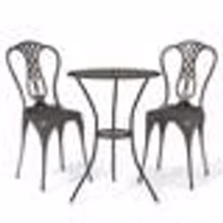 vidaXL Ensemble de bistro 3 pcs Aluminium coulé Bronze