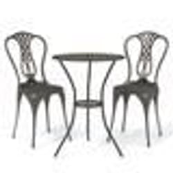 vidaXL Ensemble de bistro 3 pcs Aluminium coulé Bronze