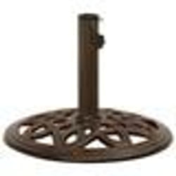 vidaXL Socle de parasol Bronze 40x40x32 cm Fonte - TU