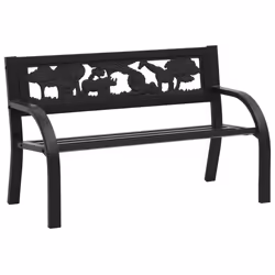 VidaXL 317773, Noir, Acier, Adultes et enfants, 860 mm, 410 mm, 530 mm
