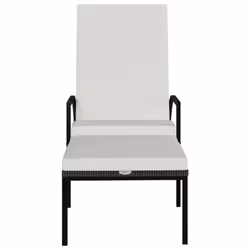VidaXL 317628 chaise d'extérieur Linge Siège rembourré Acier galvanisé, Polyester, Polyuréthane Crème, Blanc