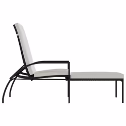 VidaXL 317628 chaise d'extérieur Linge Siège rembourré Acier galvanisé, Polyester, Polyuréthane Crème, Blanc - Vue supplémentaire 4
