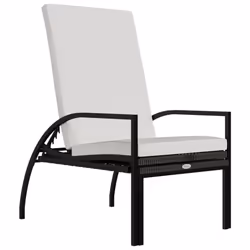 VidaXL 317628 chaise d'extérieur Linge Siège rembourré Acier galvanisé, Polyester, Polyuréthane Crème, Blanc - Vue supplémentaire 7
