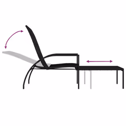 VidaXL 317628 chaise d'extérieur Linge Siège rembourré Acier galvanisé, Polyester, Polyuréthane Crème, Blanc - Vue supplémentaire 8