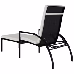 VidaXL 317629 chaise d'extérieur Linge Siège rembourré Acier galvanisé, Polyester, Polyuréthane Crème, Blanc - Vue supplémentaire 5