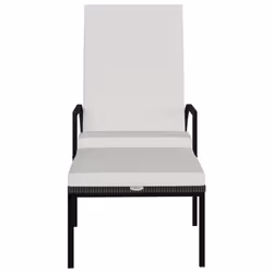 VidaXL 317631 chaise d'extérieur Linge Siège rembourré Acier galvanisé, Polyester, Polyuréthane Crème, Blanc
