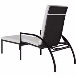 VidaXL 317631 chaise d'extérieur Linge Siège rembourré Acier galvanisé, Polyester, Polyuréthane Crème, Blanc - Vue supplémentaire 5