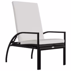VidaXL 317631 chaise d'extérieur Linge Siège rembourré Acier galvanisé, Polyester, Polyuréthane Crème, Blanc - Vue supplémentaire 7