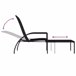 VidaXL 317631 chaise d'extérieur Linge Siège rembourré Acier galvanisé, Polyester, Polyuréthane Crème, Blanc - Vue supplémentaire 8