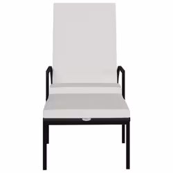 VidaXL 317632 chaise d'extérieur Linge Siège rembourré Acier galvanisé, Polyester, Polyuréthane Crème, Blanc