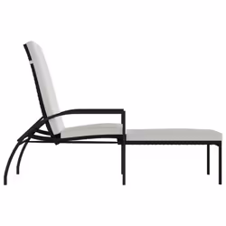 VidaXL 317632 chaise d'extérieur Linge Siège rembourré Acier galvanisé, Polyester, Polyuréthane Crème, Blanc - Vue supplémentaire 4