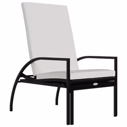 VidaXL 317632 chaise d'extérieur Linge Siège rembourré Acier galvanisé, Polyester, Polyuréthane Crème, Blanc - Vue supplémentaire 7