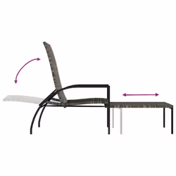 VidaXL 317633 chaise d'extérieur Linge Siège rembourré Acier galvanisé, Polyester, Polyuréthane Anthracite - Vue supplémentaire 8