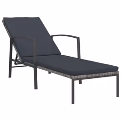 VidaXL 317636, Linge, Siège rembourré, Polyuréthane, Acier, Gris, Polyester, 600 mm