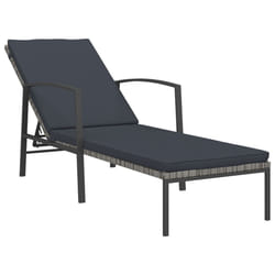 VidaXL 317636 chaise d'extérieur Linge Siège rembourré Polyuréthane, Acier Gris