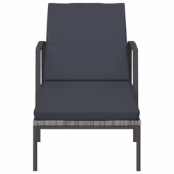 VidaXL 317636 chaise d'extérieur Linge Siège rembourré Polyuréthane, Acier Gris