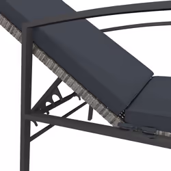 VidaXL 317636 chaise d'extérieur Linge Siège rembourré Polyuréthane, Acier Gris - Vue supplémentaire 7