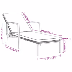 VidaXL 317636 chaise d'extérieur Linge Siège rembourré Polyuréthane, Acier Gris - Vue supplémentaire 8