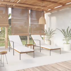 Description générale Détendez-vous dans le jardin ou sur le patio sur cette chaise longue confortable avec table ! Parfaite p ...