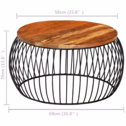 VidaXL 338022 Table à café, latérale et de salon - Vue supplémentaire 7