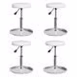 vidaXL Chaises à manger lot de 4 blanc similicuir