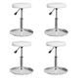 vidaXL Chaises à manger lot de 4 blanc similicuir