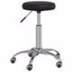 vidaXL Tabouret de massage Similicuir Noir