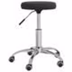 vidaXL Tabouret de massage Velours Noir