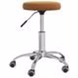 vidaXL Tabouret de massage Velours Marron