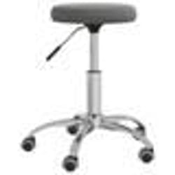 vidaXL Tabouret de massage Velours Gris foncé