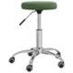 vidaXL Tabouret de massage Velours Vert foncé