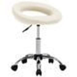 vidaXL Chaise de salle à manger pivotante Crème Similicuir