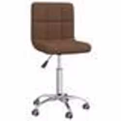 vidaXL Chaise pivotante de salle à manger Marron Tissu - TU